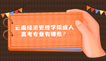 云南經(jīng)濟(jì)管理學(xué)院成人高考專業(yè)有哪些？