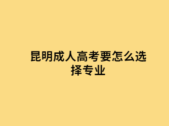 昆明成人高考專業 昆明成人高考