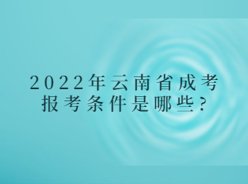 云南省成考報(bào)考條件是哪些?