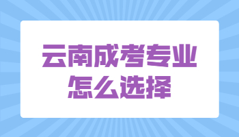 云南成考專業(yè)怎么選擇